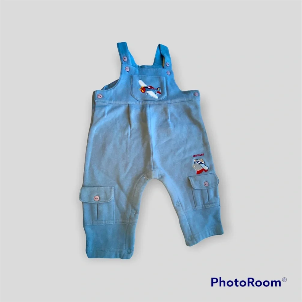 Baby boy airplane overalls 6/9 month